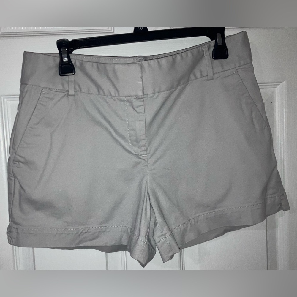 LOFT Gray Bermuda Shorts Versatile Cotton Blend